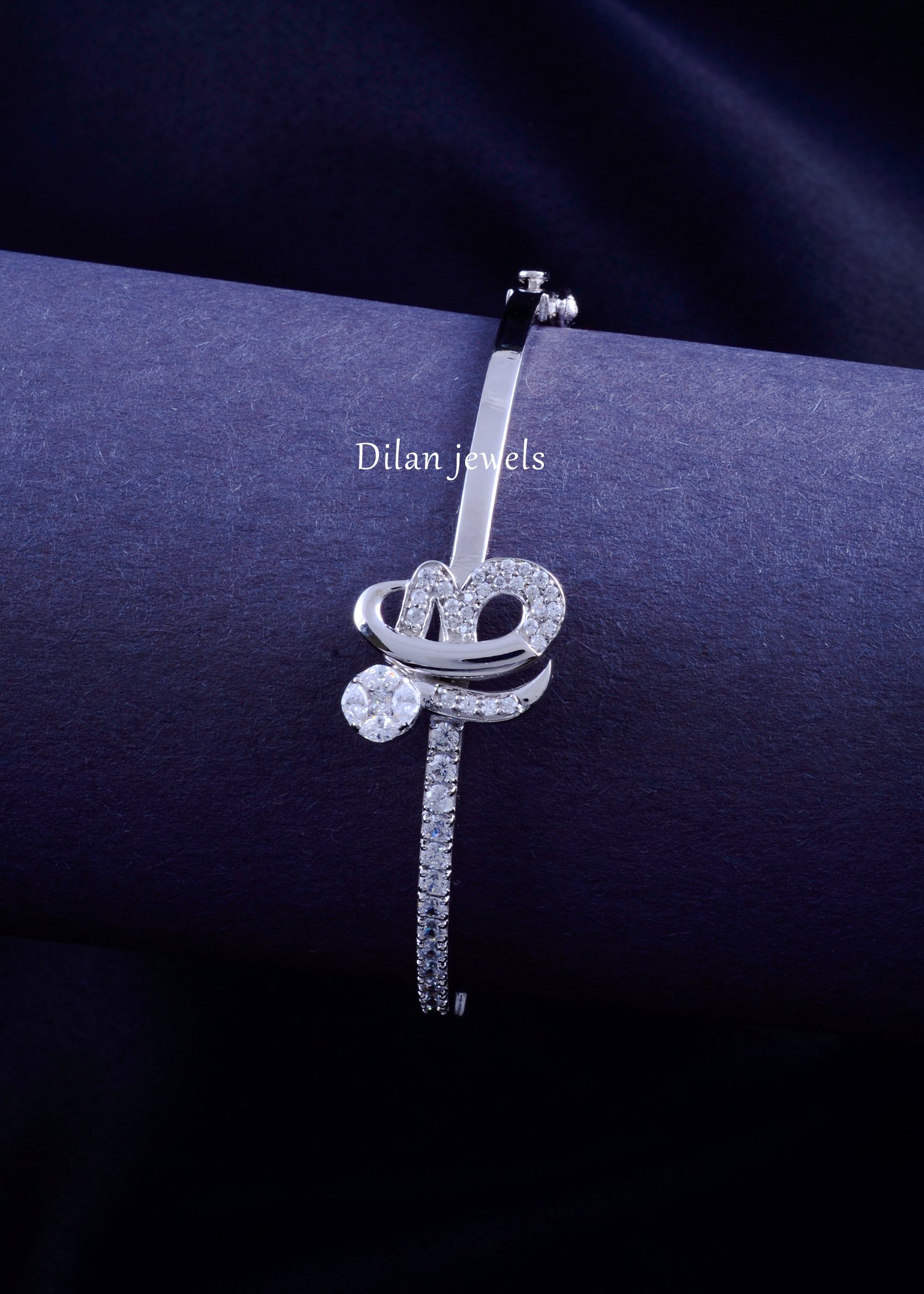 925 Silver Eternal Knot Diamond Bracelet (Silver) BRA002416