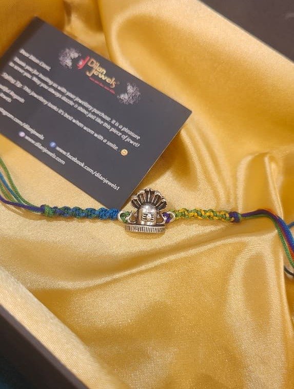 925 Silver Shivling Divine Rakhi RAK002855