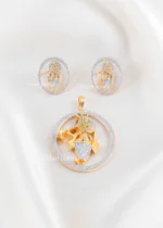 Divine Krishna Sparkle Pendant Set (Yellow Gold) PSET02596