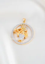 Divine Krishna Sparkle Pendant Set (Yellow Gold) PSET02596 - Image 2