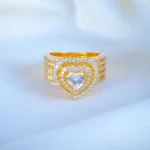 Heart Solitaire 1ct. Band Ring (Yellow Gold) RING01220