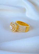 Heart Solitaire 1ct. Band Ring (Yellow Gold) RING01220 - Image 2