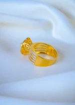 Heart Solitaire 1ct. Band Ring (Yellow Gold) RING01220 - Image 3