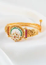 Meher Floral Bracelet  (Antique Gold) BRA002636 - Image 3