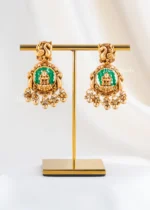 Shree Lakshmi Temple Necklace Set (Antique Gold) NEC002572 - Image 3