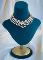 Traditional Tayaani Kundan Necklace Set (Yellow Gold) NEC000992 - Image 2