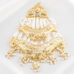 White Gold Plated Jadau Passa- ACC002769