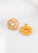 White Gold Plated Kundan Pendant Set- PSET02745 - Image 3