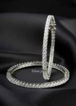 Silver Plated Diamond Bangles- BAN002797 - Image 2