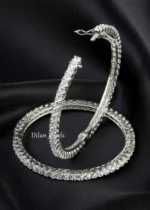 Silver Plated Diamond Bangles- BAN002797 - Image 3