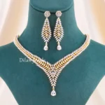 Gold Plated Diamond Necklace Set- NEC002920