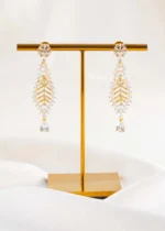 Gold Plated Diamond Necklace Set- NEC002920 - Image 4