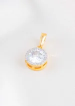 Gold Plated Diamond Pendant Set- PSET02929 - Image 3