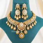 Gold Plated Kundan Necklace Set- NEC002923
