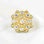 Gold Plated Kundan Ring- RING02937