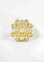 Gold Plated Kundan Ring- RING02937
