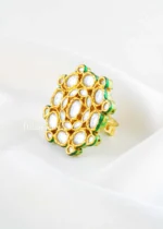 Gold Plated Kundan Ring- RING02937 - Image 3