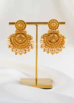 Gold Plated Traditional Necklace Set- NEC002958 - Image 4