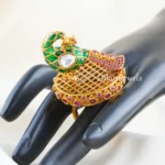 Green-Pink Gold Plated Diamond Ring- RING02941