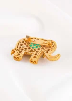 Green Victorian Finish Diamond Brooch- BRO002946 - Image 4
