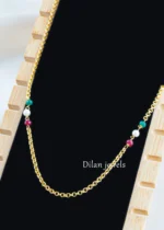 Multi Color Gold Plated Chain- CHAIN2931 - Image 3