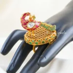 Pink-Green Gold Plated Diamond Ring- RING02940