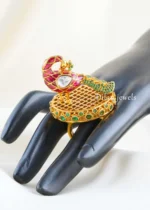 Pink-Green Gold Plated Diamond Ring- RING02940