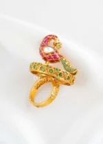 Pink-Green Gold Plated Diamond Ring- RING02940 - Image 3