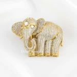 Pink Victorian Finish Diamond Brooch- BRO002947