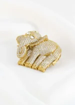 Pink Victorian Finish Diamond Brooch- BRO002947 - Image 3