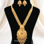 Ruby Gold Plated Traditional Necklace Set- NEC002957