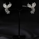 Silver Plated Diamond Earrings- EAR002969