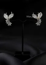 Silver Plated Diamond Earrings- EAR002969