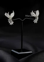 Silver Plated Diamond Earrings- EAR002969 - Image 3