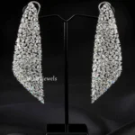 Silver Plated Diamond Earrings- EAR002972