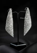 Silver Plated Diamond Earrings- EAR002972 - Image 3