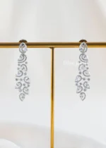 Silver Plated Diamond Necklace Set- NEC002926 - Image 4