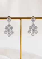 Silver Plated Diamond Necklace Set- NEC002927 - Image 4
