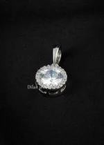 Silver Plated Diamond Pendant Set- PSET02962 - Image 3