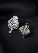Silver Plated Diamond Pendant Set- PSET02963 - Image 4