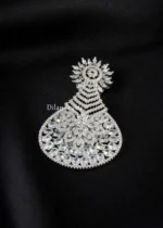 Silver Plated Diamond Pendant Set- PSET02966 - Image 3