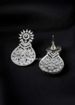 Silver Plated Diamond Pendant Set- PSET02966 - Image 4