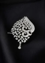 Silver Plated Diamond Pendant Set- PSET02967 - Image 3