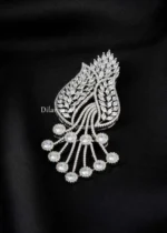 Silver Plated Diamond Pendant Set- PSET02968 - Image 3