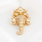 Victorian Finish Diamond, Kundan Brooch- BRO002944