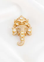 Victorian Finish Diamond, Kundan Brooch- BRO002944