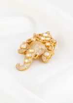 Victorian Finish Diamond, Kundan Brooch- BRO002944 - Image 3
