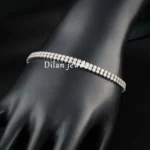 Silver Finish Diamond Bracelet- BRA003249