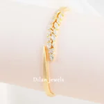 Yellow Gold Finish Diamond Bracelet- BRA003150