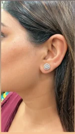 1 carat Solitaire Screw-back Studs (Rose-Gold) EAR000094 - Image 3